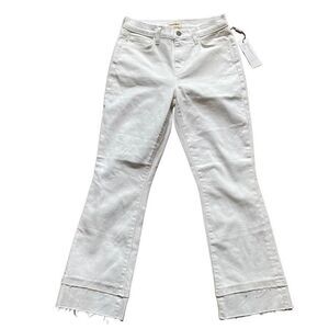 L’Agence Womens Sada High Rise Crop Baby Boot 25 Blanc Kendrick Lamar